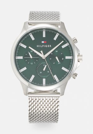 Tommy Hilfiger DIAL WITH ACCENTS - Chronograph - silver-coloured/green