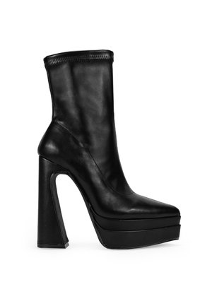 CON TACÓN DOBLE Y PUNTERA - Botines de tacón - black