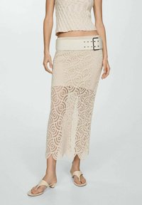 Mango Falda de tubo - off-white