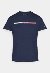 ESSENTIAL FLAG TEE - Camiseta estampada - dark night navy