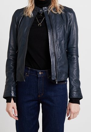 Lederjacke - dark blue