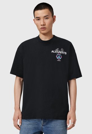 REINCARNATE SS CREW - Print T-shirt - washed black