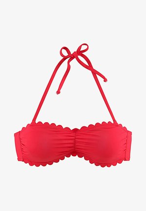 LASCANA, SCALLOP - Bikini-Top - rot