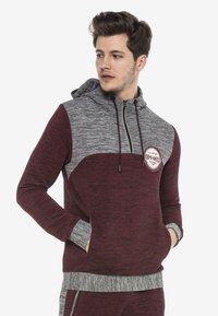 Cipo & Baxx Kapuzenpullover - burgundy-grey