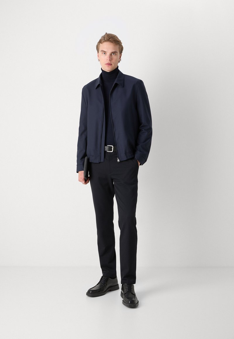 black dress shoes blue pants Pamuk Men's Slim Fit Blue Pants  HolloMen