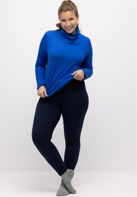 Ulla Popken FUNKTIONS SCHNELLTROCKNEND ELASTIKBUND - Punčochy - dark blue