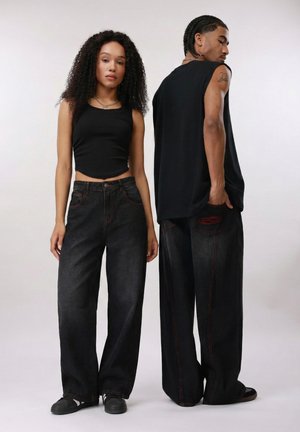 YOURTURN UNISEX - Jeans baggy - black denim