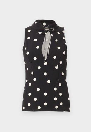 Gina Tricot, KEYHOLE TIE - Μπλούζα - white