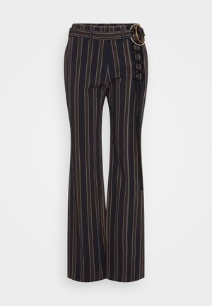 RELAXED PANT - Calças - navy/burgundy