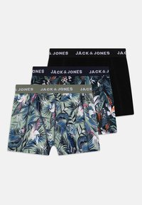 Jack & Jones Junior JACBRADY FLOWER TRUNKS JNR 3 PACK  - Underbukse - sky captain/iceberg green/black