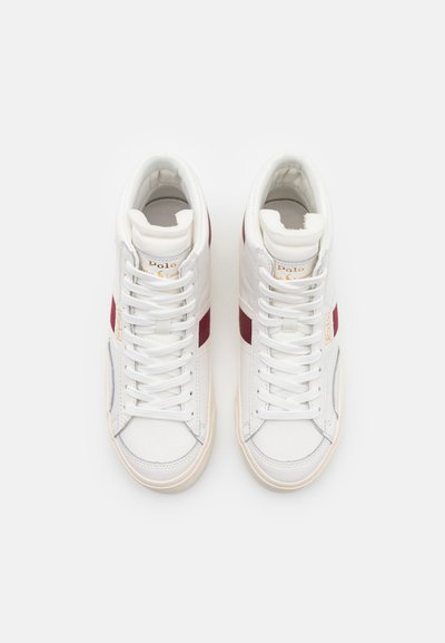 Polo Ralph Lauren COURT VULC  - Vysoké tenisky - white/red carpet