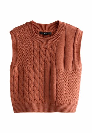 REGULAR FIT - CABLE - Top - rust brown