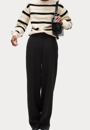 Striktrøje - mottled beige