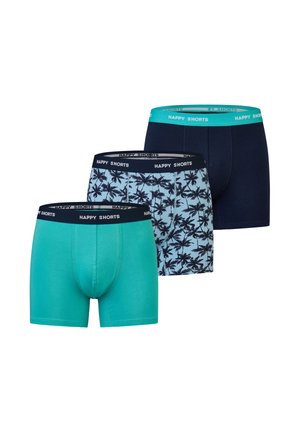 3 PACK - Boxer Briefs - palms türkis/dunkelblau