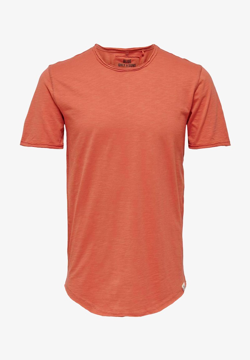 Only & Sons ONSBENNE LONGY TEE - T-shirts basic - burnt sienna