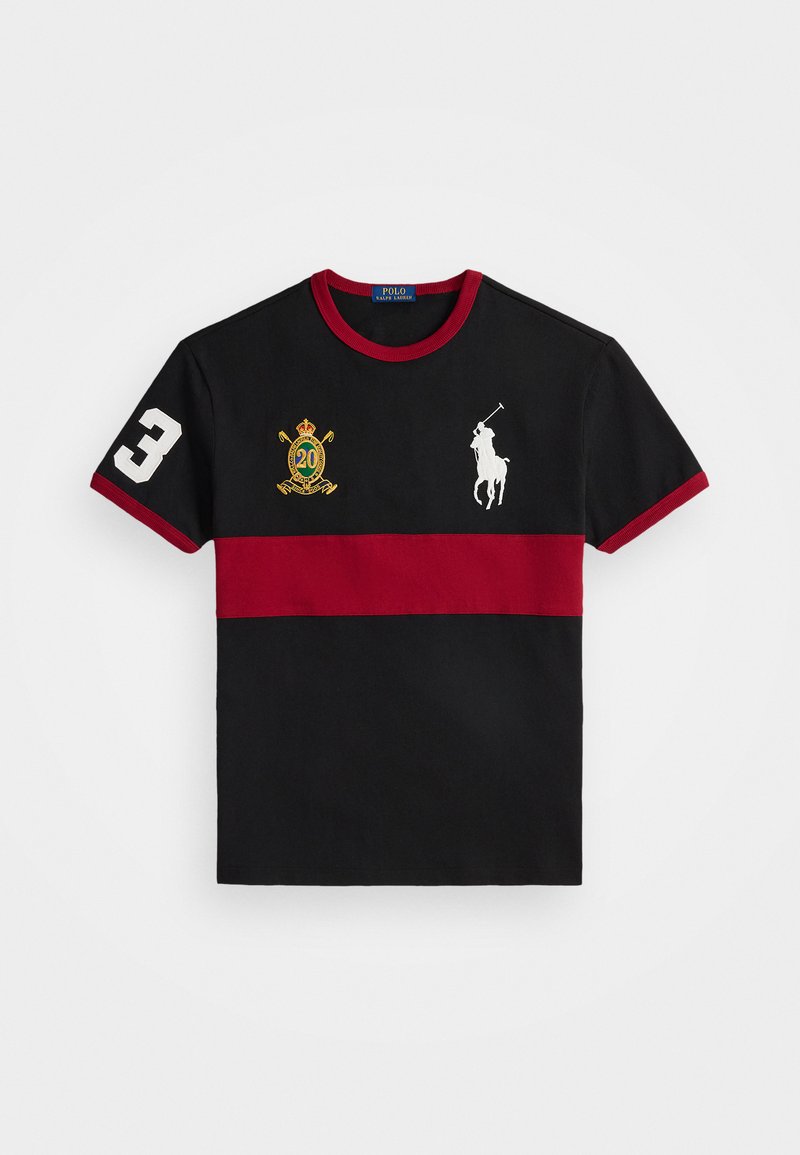 Polo Ralph Lauren CUSTOM SLIM FIT 20TH ANNIVERSARY T-SHIRT - Tričko s potlačou - black/holiday red