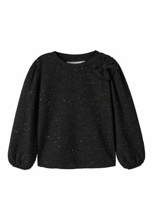 Name it, LONG SLEEVED TOP GLITTER - T-shirt à manches longues - black