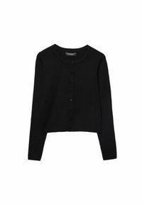 Stradivarius Chaqueta de punto - black