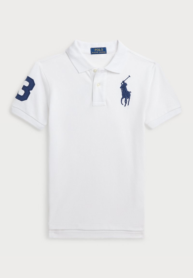 Polo Ralph Lauren - SLIM FIT COTTON MESH POLO - Poloskjorter - white, Forstørre