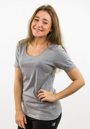 AMIE - Basic T-shirt - melange grau