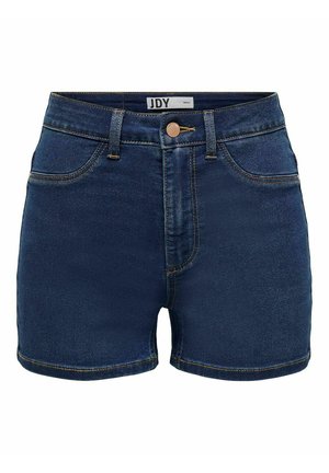 HIGH WAIST - Denim shorts - dark blue denim