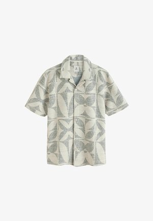 Next TEXTURED SHORT SLEEVE - Overhemd - grey white