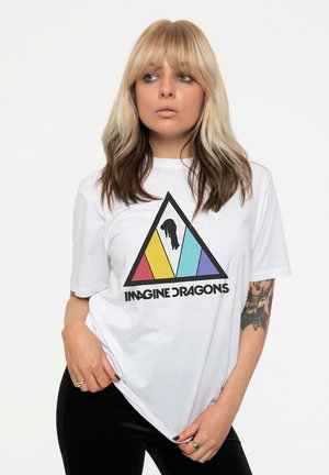 Paradiso Clothing IMAGINE DRAGONS TRIANGLE UNISEX - Print T-shirt - white