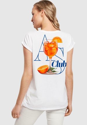 CLUB EXTENDED SHOULDER - Print T-shirt - white