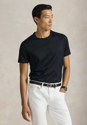 STANDARD FIT LISLE T-SHIRT - Βασικό μπλουζάκι - polo black