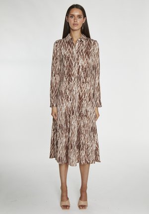 SNAKE MIDI  - Skjortekjole - brown snake