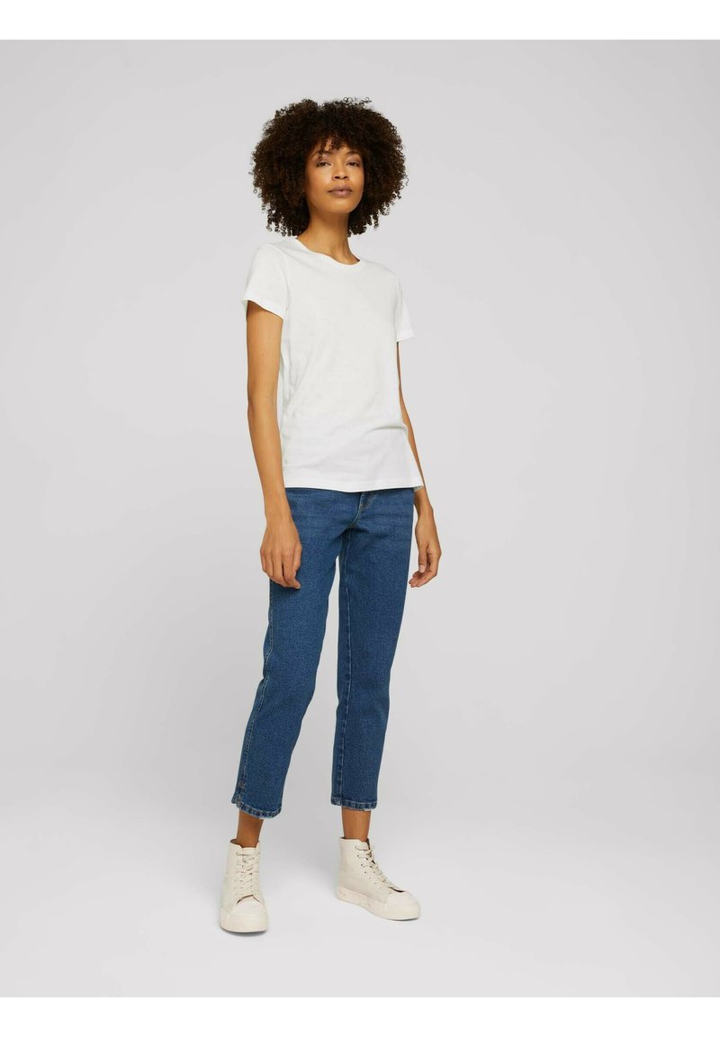 Damen T-Shirts | TOM TAILOR MODALGEMISCH T-Shirt basic whisper white/offwhite - NO73309 Damen T-Shirts | TOM TAILOR MODALGEMISCH T-Shirt basic whisper white/offwhite - NO73309