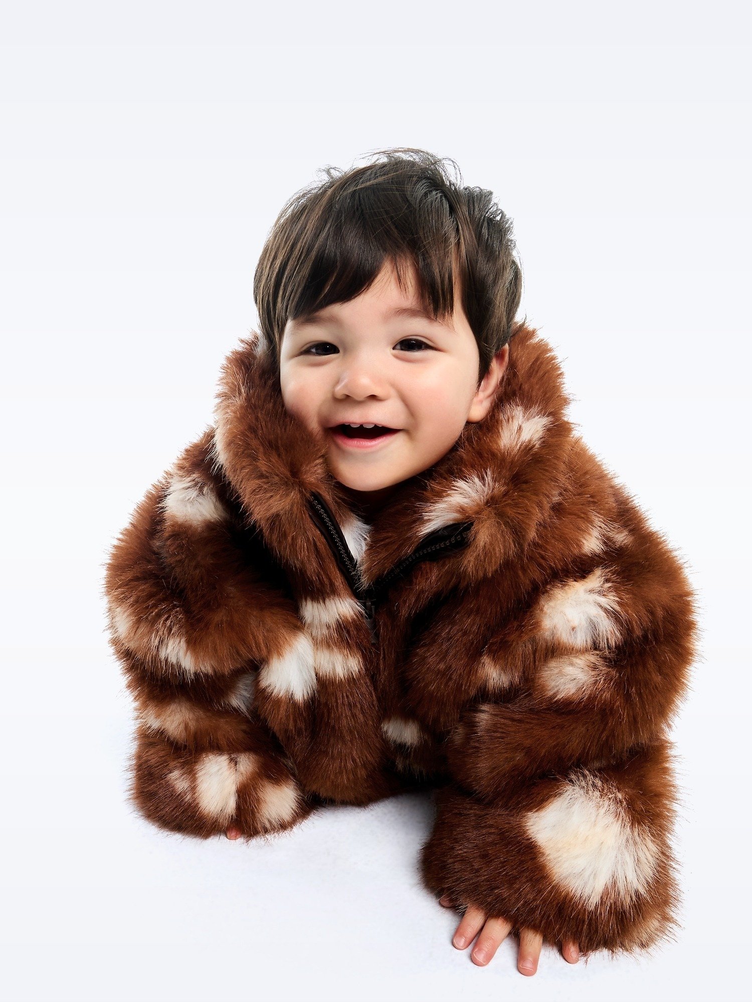 GAP GAP X SANDY LIANG BAMBI HALF ZIP - Winter jacket - brown/white