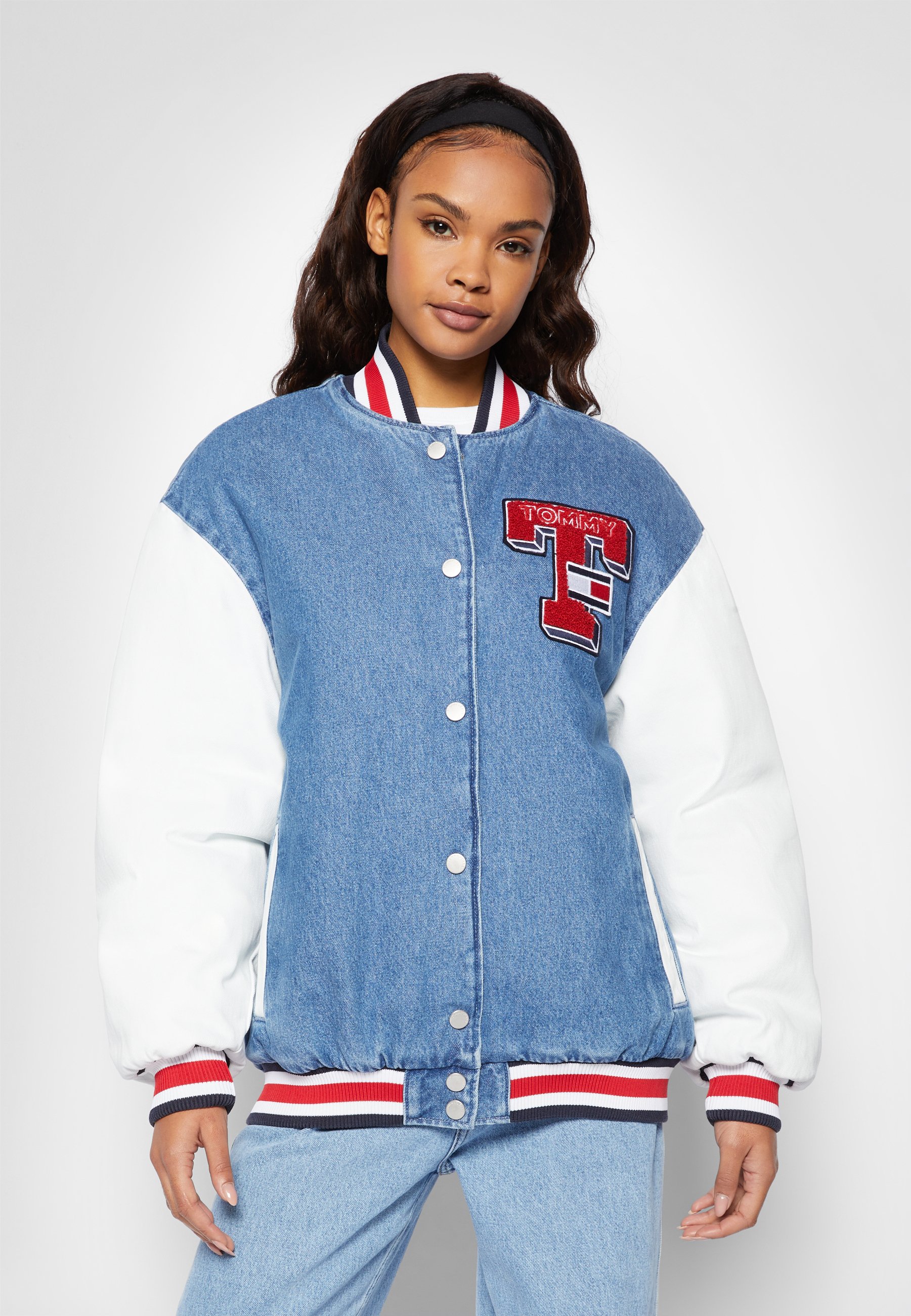 Tommy LETTERMAN JACKET - bomber - denim medium/blue denim -