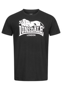 Lonsdale NORMALE PASSFORM DOPPELPACK COLLESSIE - T-Shirt print - black white
