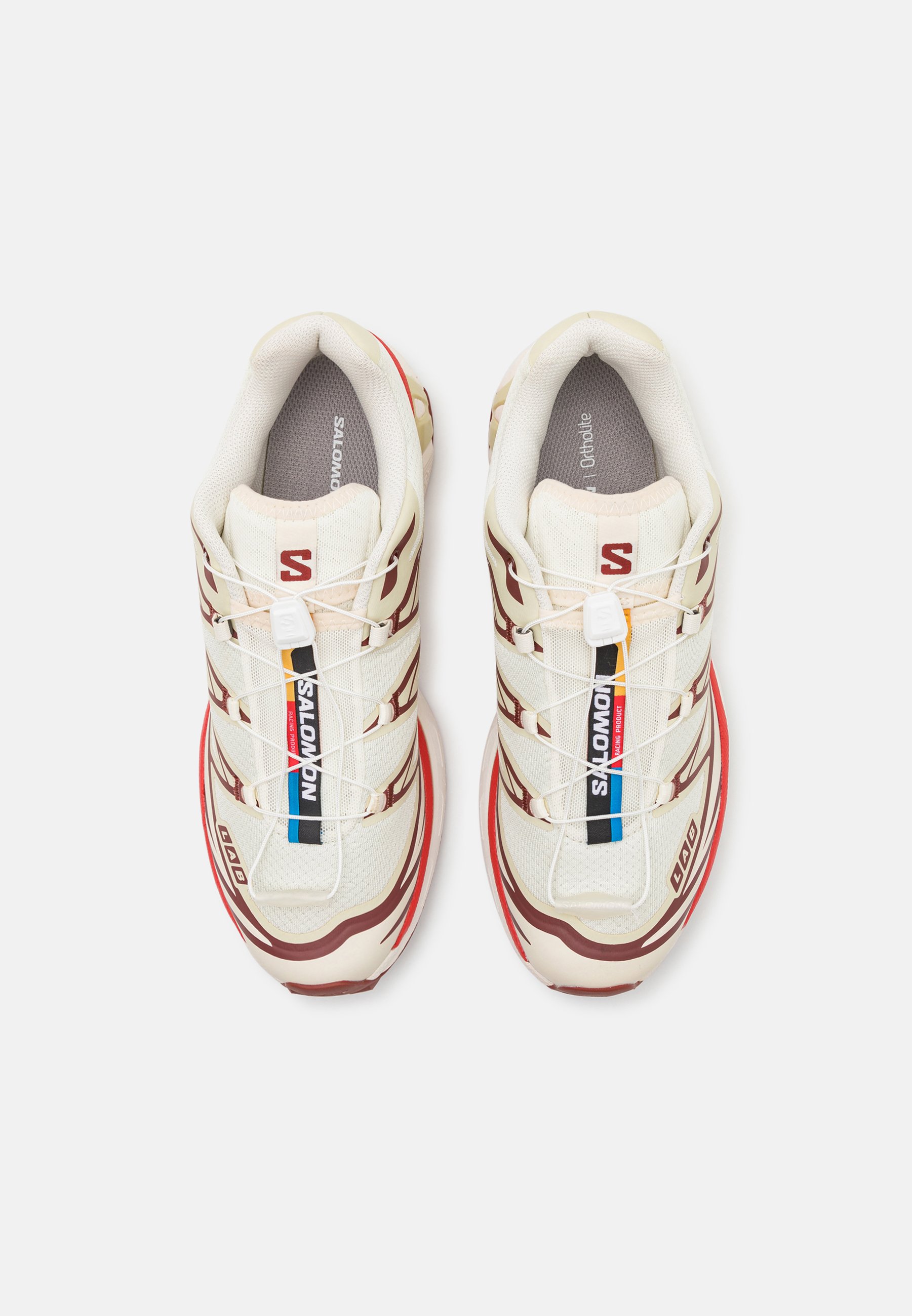 Salomon XT 6 UNISEX - Trainers - vanilla ice/green haze/fired