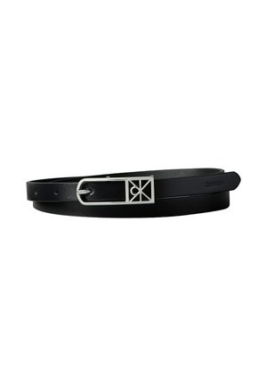 SLIM EMBLEM LOGO BUCKLE  - Cinturón - black   shiny