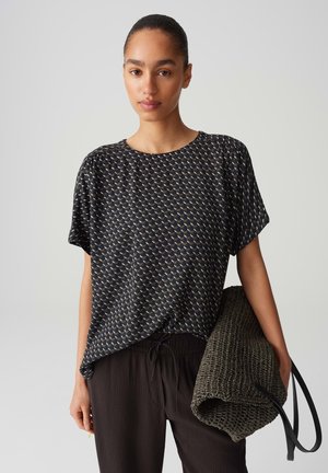 LOOSE FIT PRINT - Camicetta - coal blue