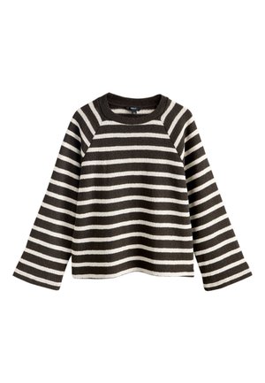 Next, CREW NECK  - Strickpullover - chocolate brown ecru stripe