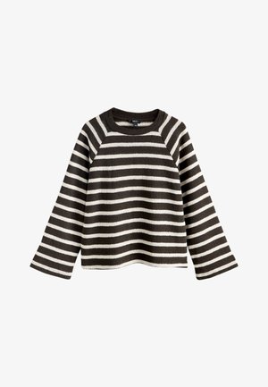 Next, CREW NECK - Svetrík - chocolate brown ecru stripe