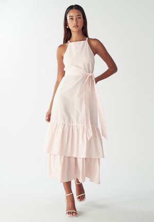Day dress - peach stripe
