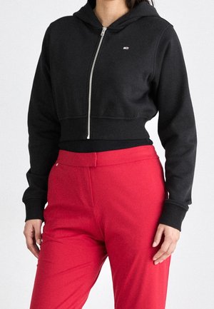 Sweater met rits - black