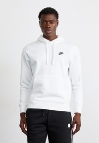 Nike Sportswear - CLUB HOODIE - Sweatshirt - white/black Thumbnail Image 1
