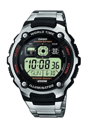 Digital watch - zilverkleurig, zwart