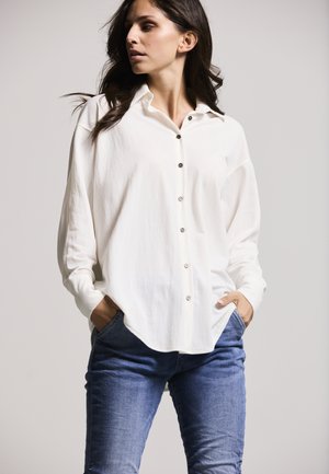 SOFT DRAPE  - Button-down blouse - offwhite