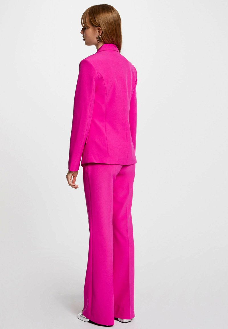 Blazer Morgan Marron à Rayures Roses - Taille S - Occasion En Très Bon état