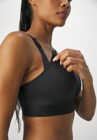 adidas Performance Vidēja atbalsta sporta krūšturis - black/white