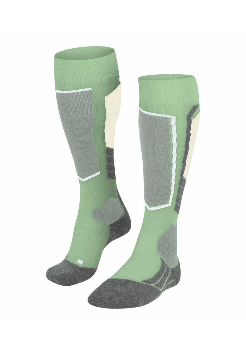 FALKE SK2 WOOL SKIING MEDIUM CUSHIONING - Calzettoni - quiet green