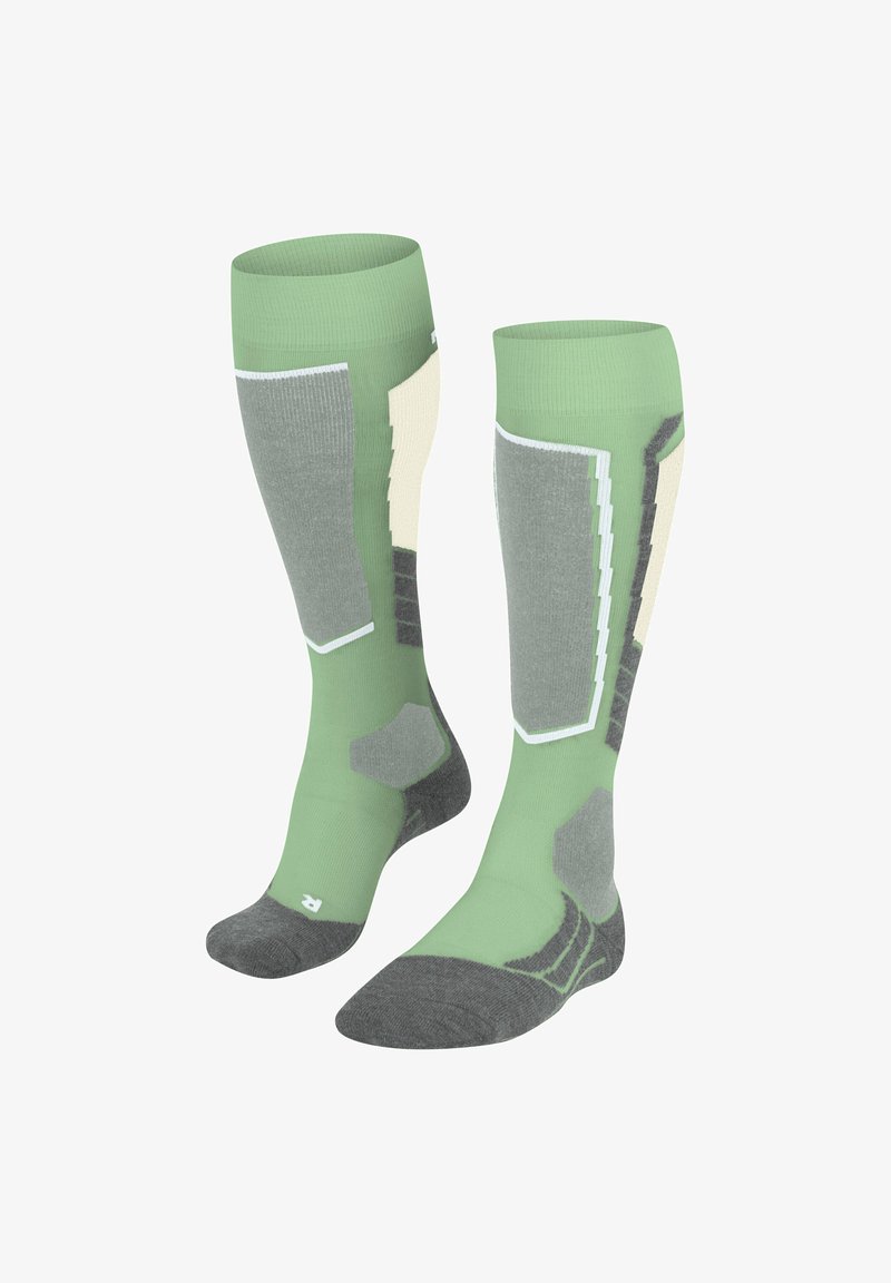 FALKE SK2 WOOL SKIING MEDIUM CUSHIONING - Calzettoni - quiet green