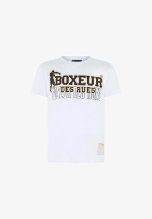 Boxeur Des Rues, BOXEUR DES RUES T-SHIRT NEW ICONIC LOGO - T-shirt con stampa - weiss