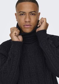 Only & Sons STRUKTUR - Strickpullover - dark navy
